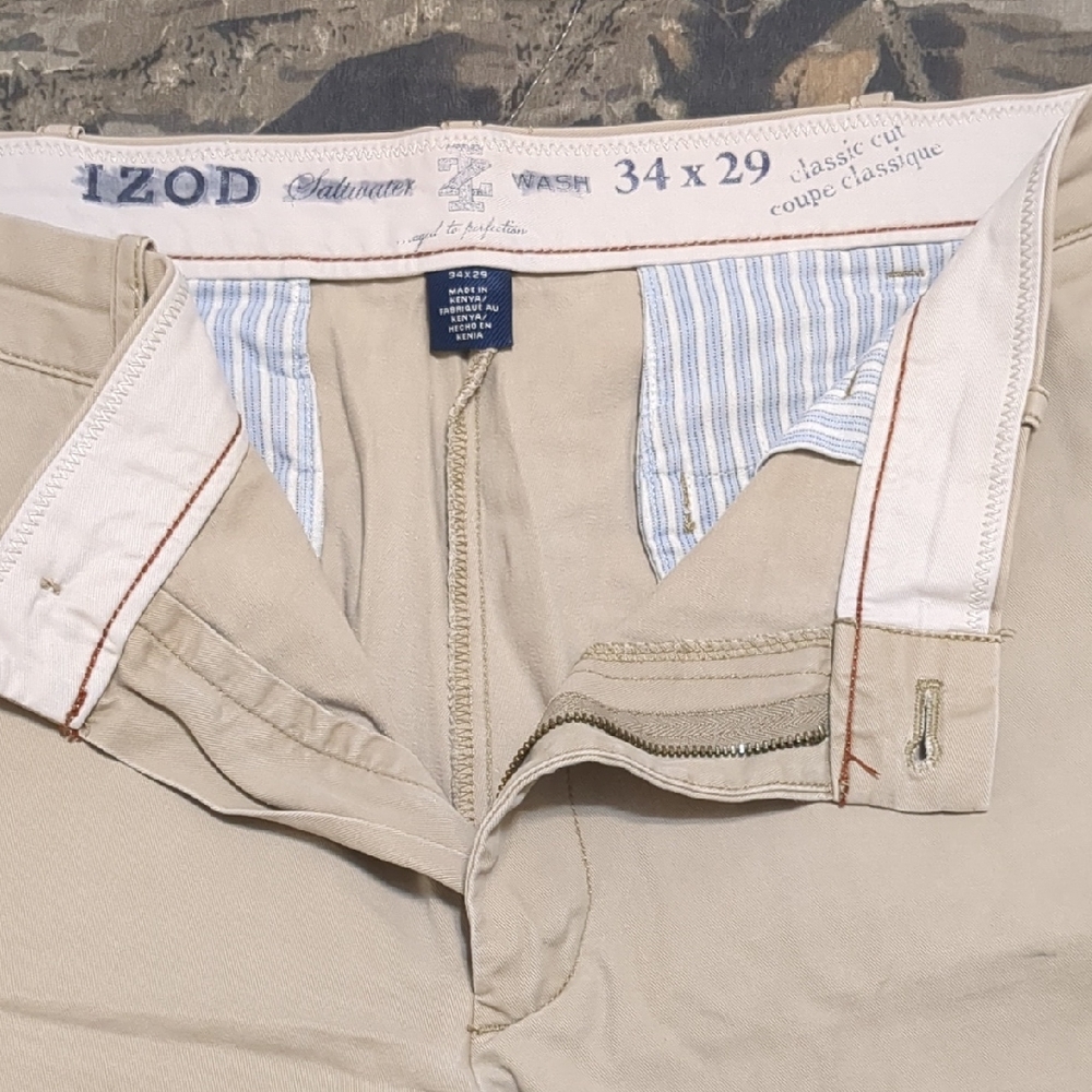 Izod Beige Classic Cut Pants